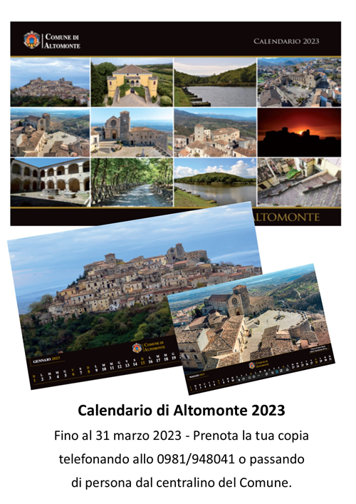 Calendario di Altomonte 2023